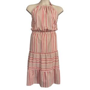 NWT halter stripe midi dress